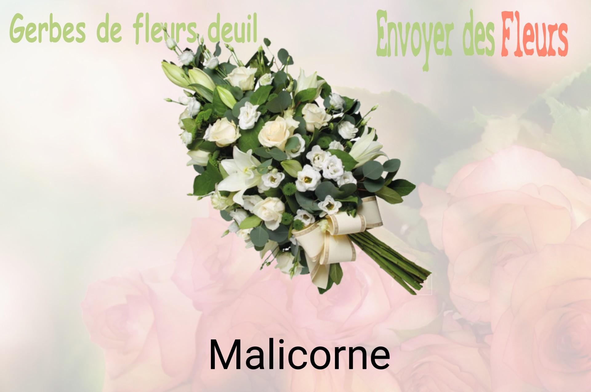 Gerbe de fleurs de deuil livrée à Malicorne